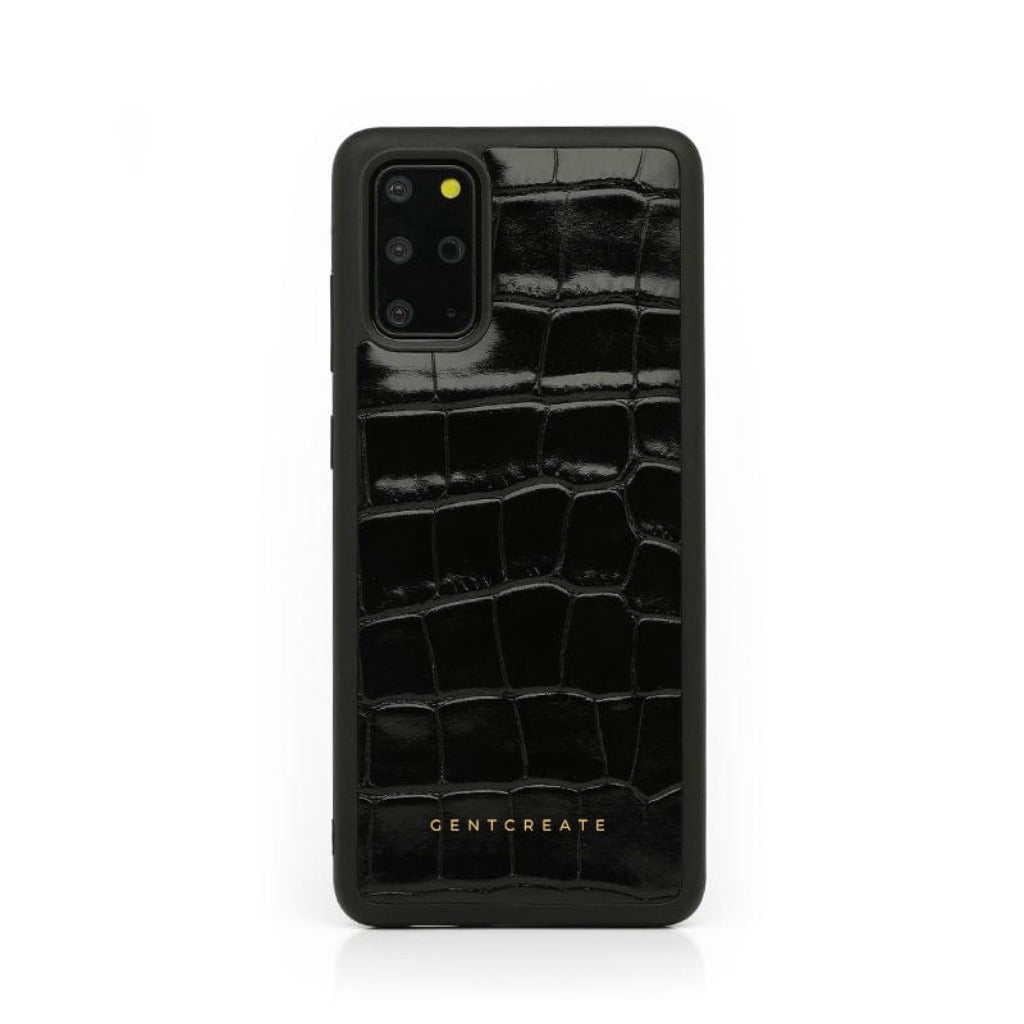 Glossy Samsung Leather Black Case By Gentcreate