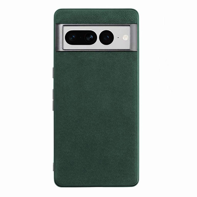 Coque Pixel 7 en alcantara verte par Gentcreate