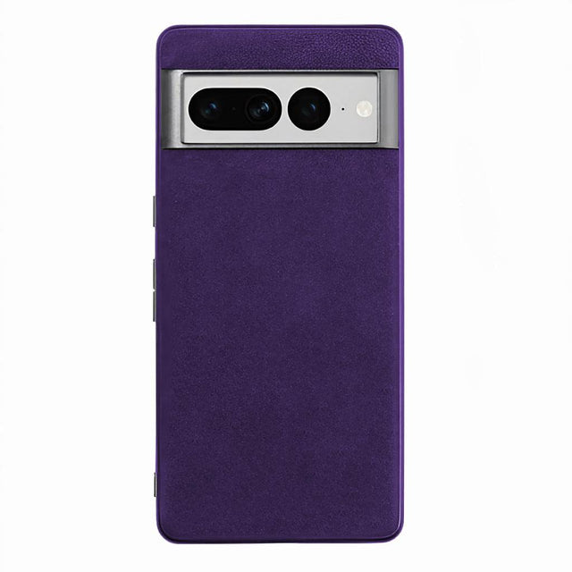 Coque Pixel 7 en alcantara violette par Gentcreate