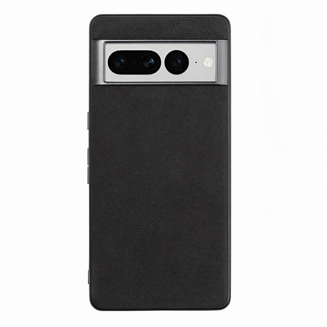 Coque Pixel 7 en alcantara noire