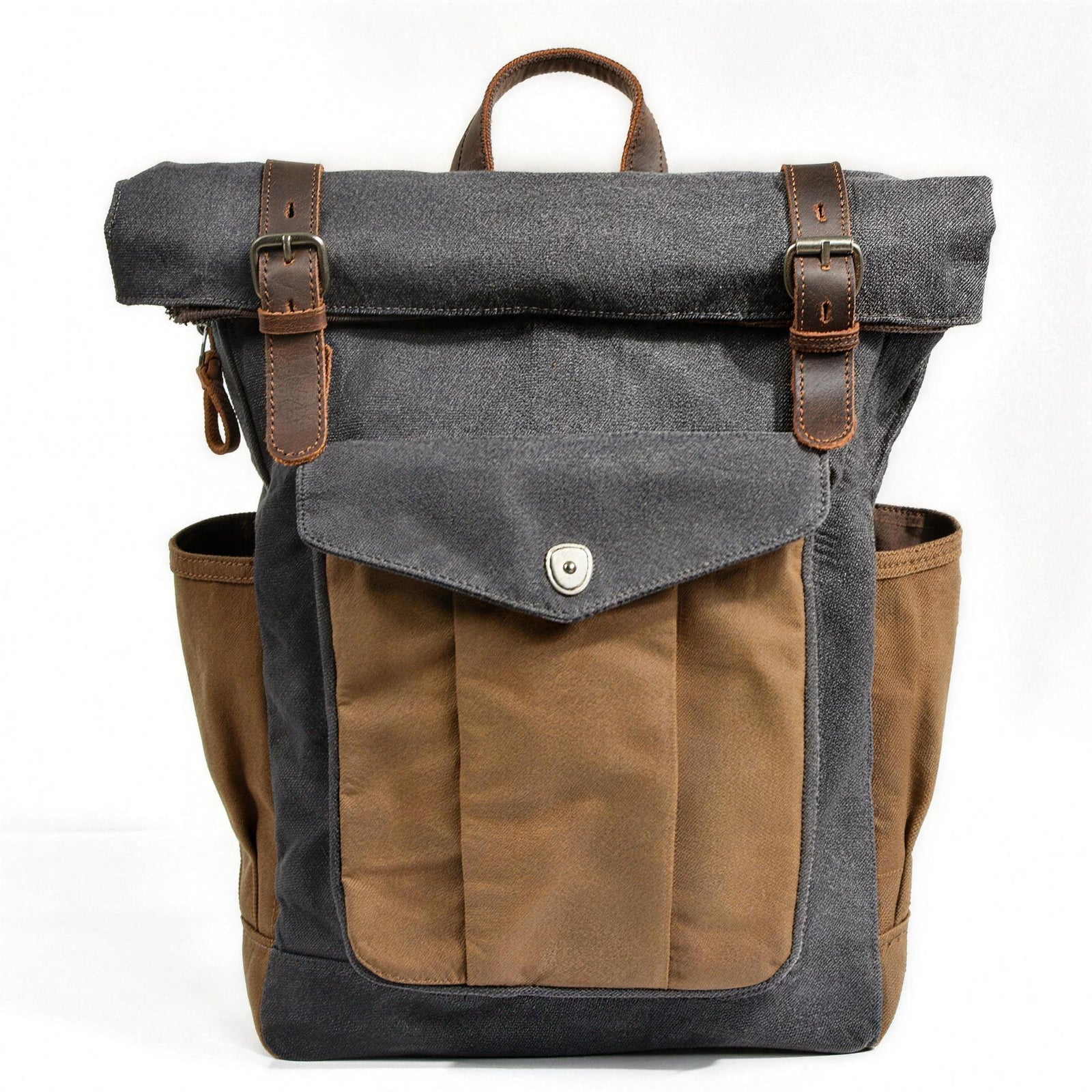 Men's Retro Vintage Canvas Backpack Deliciae, Brown — Travel Laptop Bag
