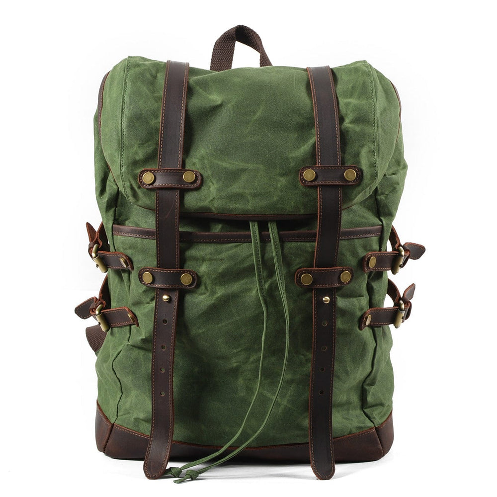 Retro Backpack "Esme" Green Color - Gentcreate