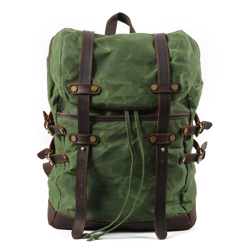 Retro Backpack "Esme" Green Color - Gentcreate