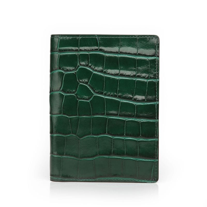 Green Glossy Leather Passport Holder By Gentcreate