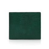 Green Leather Bifold Wallet Lizard Pattern By Gentcreate