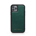 Funda de cuero para iPhone con estampado de lagarto