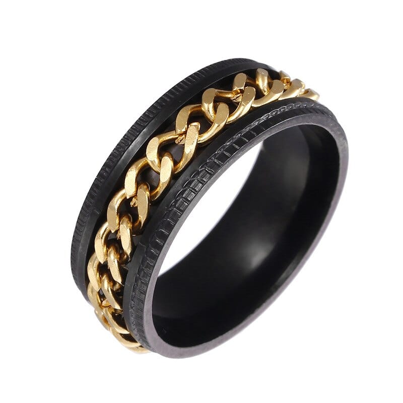 YAHOYA Angst Fidget Ringe Edelstahl Spinning Spinner Ring für Frauen Mehrfarbig Iced Out Kette Rotierende Crytals Kubische Zirkonia