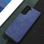 Navy Blue Alcantara Samsung Case - Gentcreate