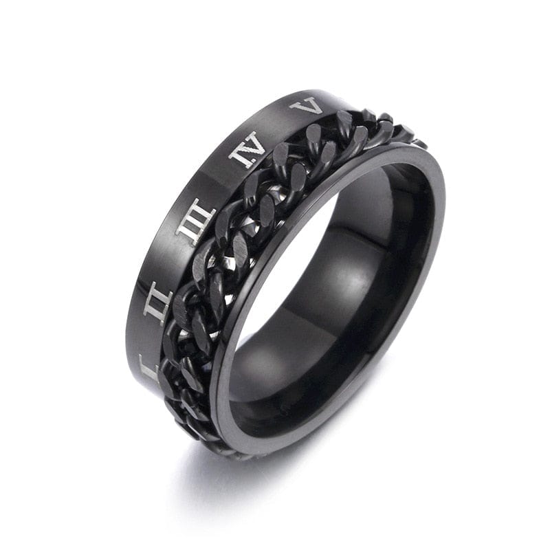 2021 Fashion New  Spinner Rings For Men Simple 8 Mm Width Stainless Steel Rotatable Men Rings Jewelry Gift - Gentcreate