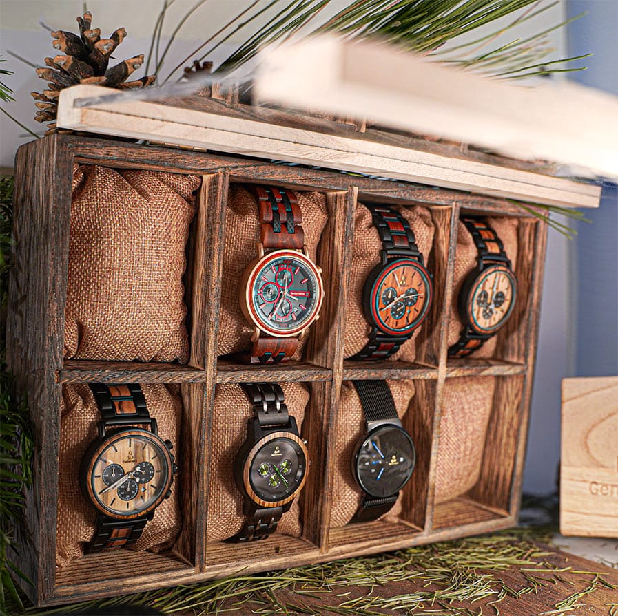 Jewelry Box Wooden Watch Box Diy Wooden Watch Box With 10 Slots,