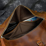 Brown Leather Crossbody Bag Interior Pockets Gentcreate