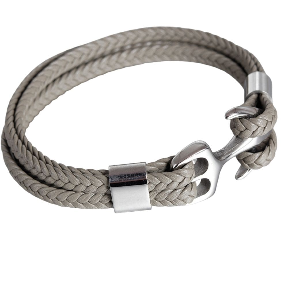 Leather Anchor Bracelet "Nauta" - GENTCREATE