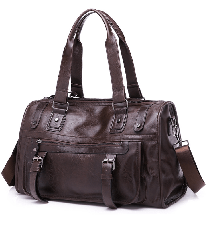 Leather Shoulder Bag Figura  Leather shoulder bag men, Full grain leather  bag, Weekend duffle bag