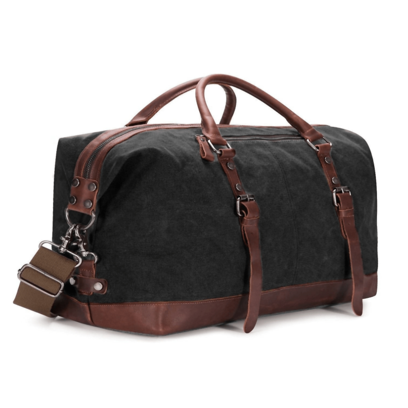 Large Canvas Duffle Bag Travel, Black