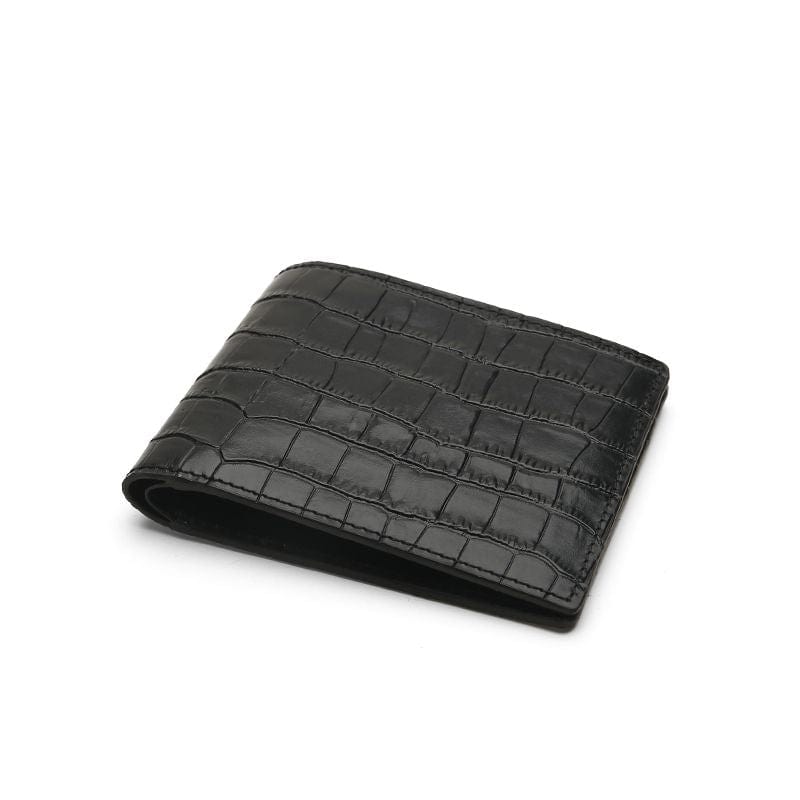 Leather Bifold Wallet Matt Black Gentcreate