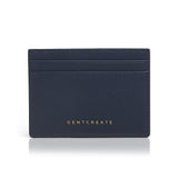 Leather Card Holder Epsom Pattern Navy Color by Gentcreate