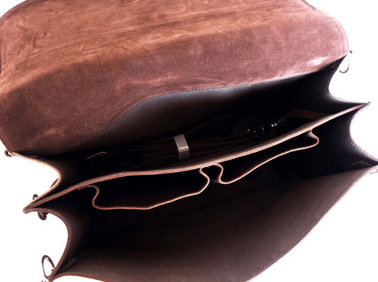 Leather Messenger Bag "Experientia"