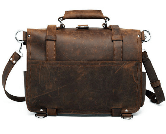 Leather Messenger Bag "Experientia"