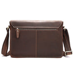 Brown Leather Crossbody Bag "Nuntius" - Gentcreate