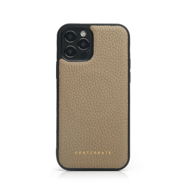 Funda de cuero para iPhone con patrón de guijarros - GENTCREATE