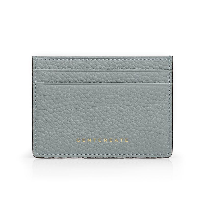 Hellgrauer Kiesel-Lederkartenhalter von Gentcreate.jpg