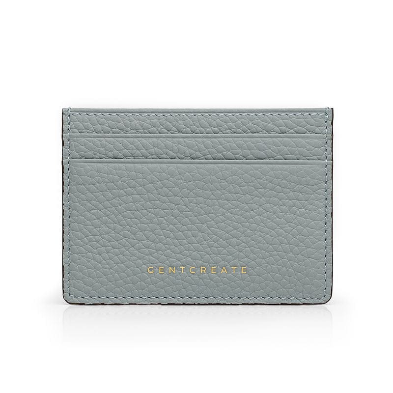 Light Gray Pebble Leather Card Holder By Gentcreate.jpg