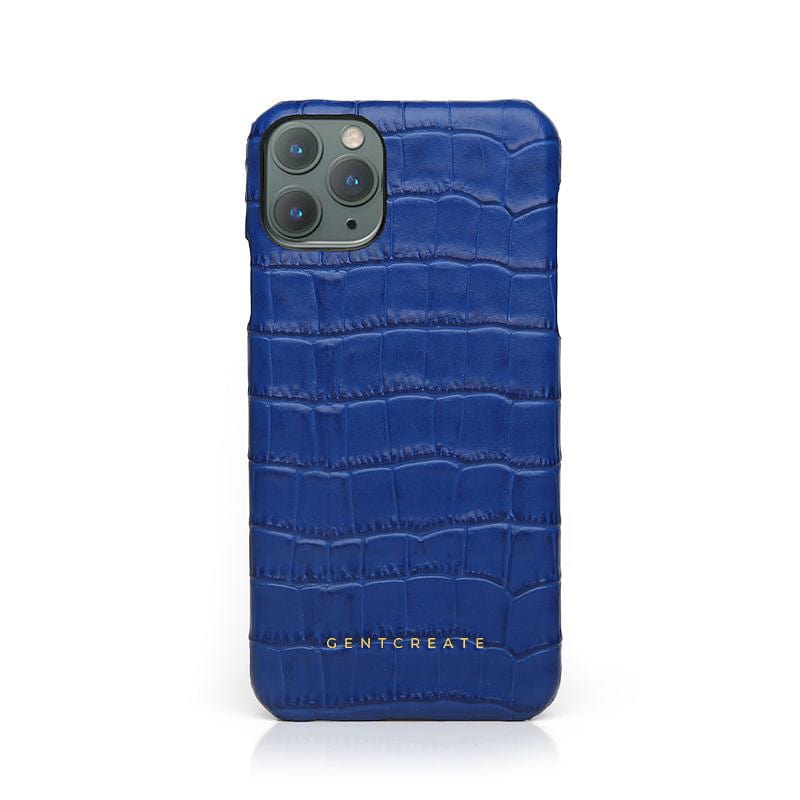 Blue Matt Leather iPhone Case By Gentcreate
