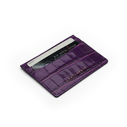 Magenta Glossy Leather Card Holder By Gentcreate.jpg.jpg