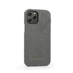 Gray Leather iPhone Case Lizard Pattern By Gentcreate