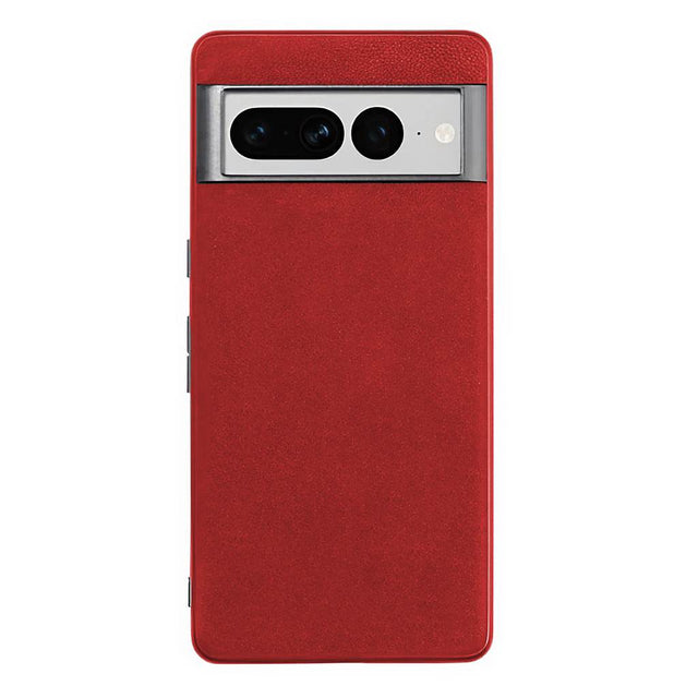 pour Pixel 7 Pro / Coque en alcantara suédée rouge pour Google Pixel 7 par Gentcreate