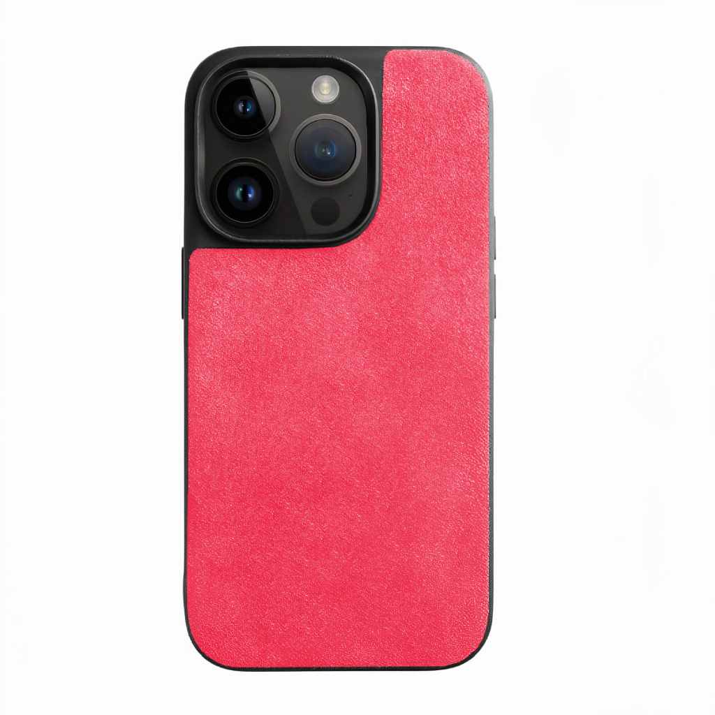 Alcantara iPhone-fodral i neongrön färg