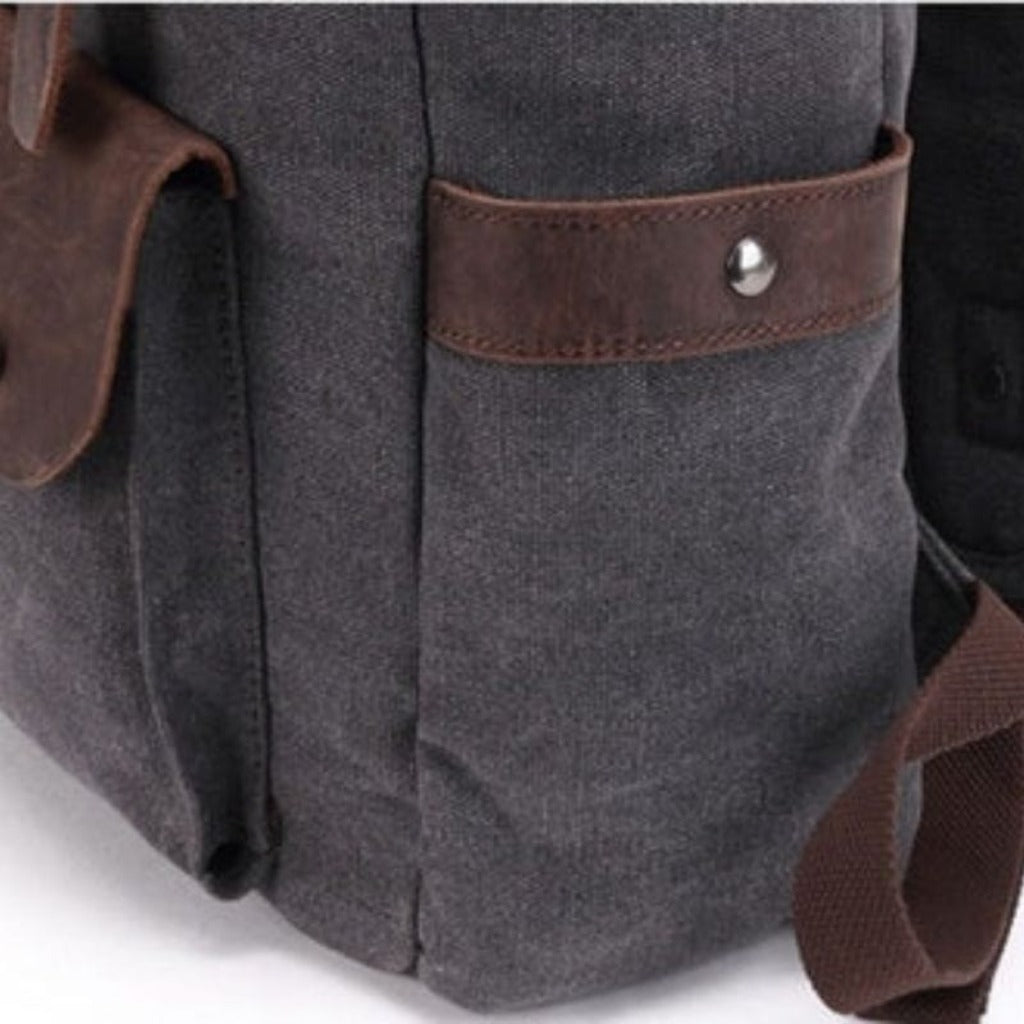 casual canvas leather backpack Vintage Canvas Backpack OG, Light Teal