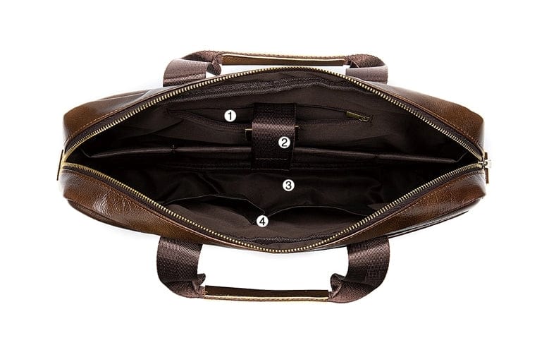 Vintage Leather Briefcase "Teneo" - GENTCREATE