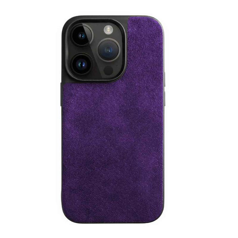 Violet iphone alcantara case