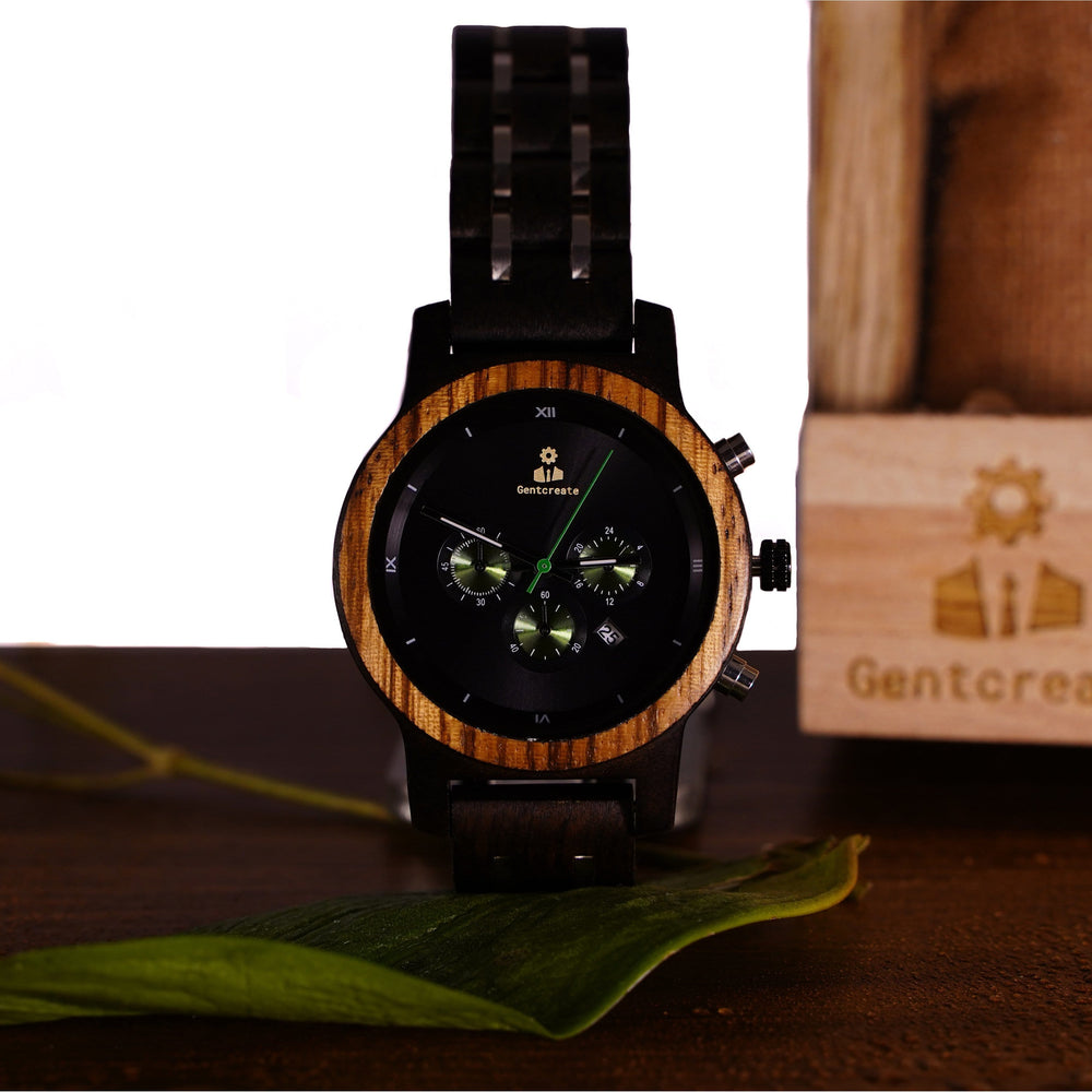 Black Wood Watch "Viridis"