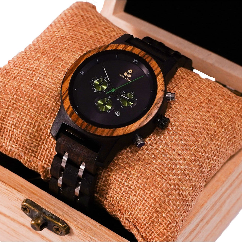 Black Wood Watch "Viridis"