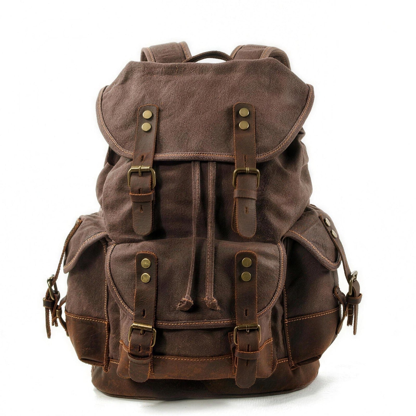 Waterproof Canvas Backpack, Gray