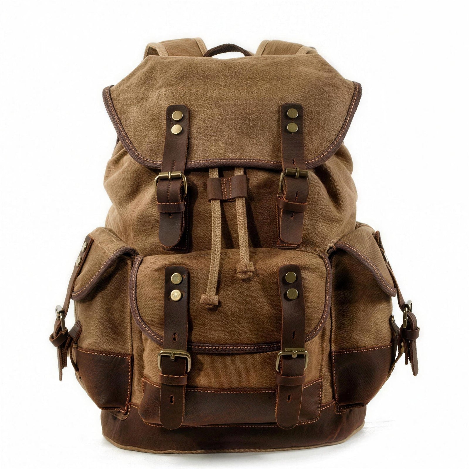 Waterproof Canvas Backpack, Gray