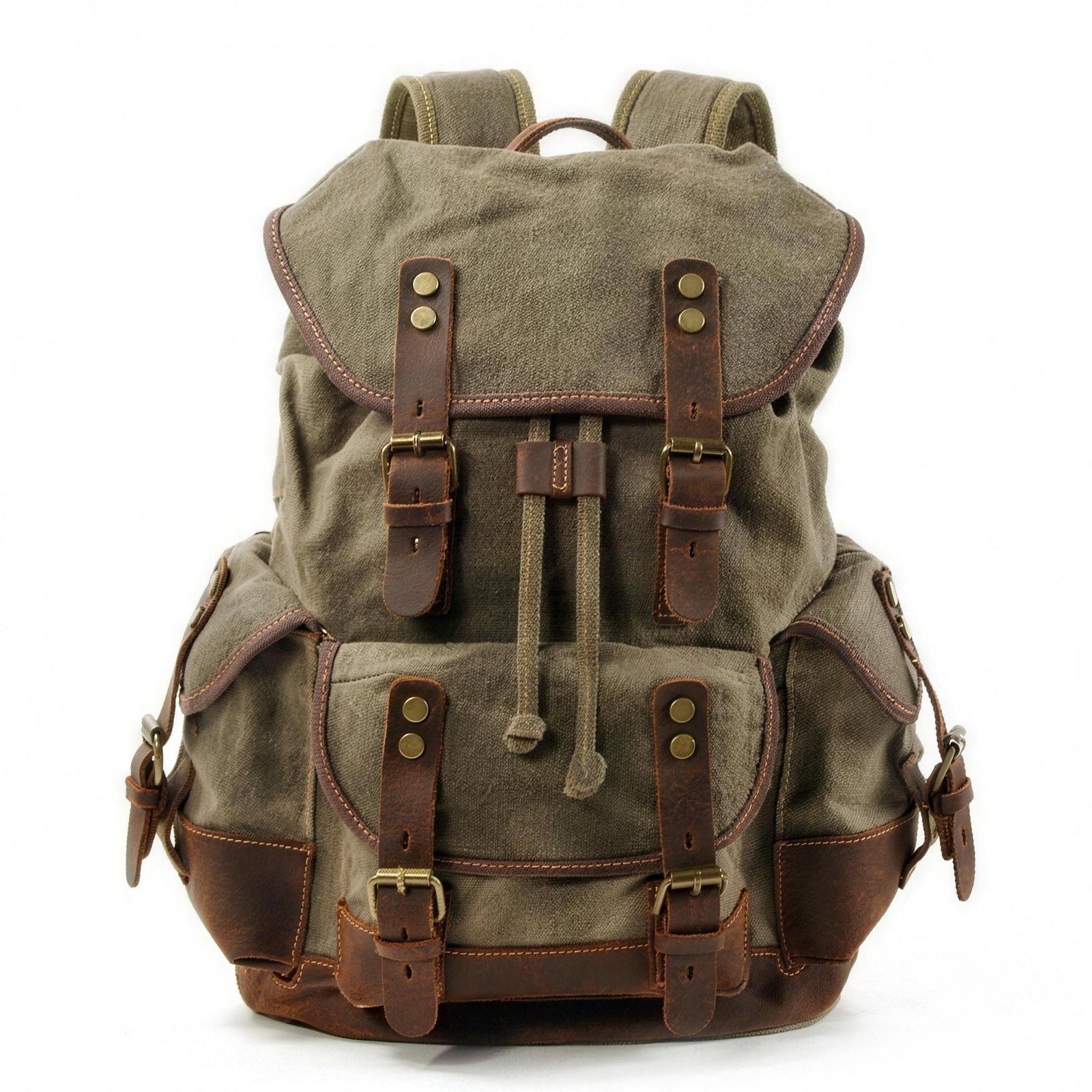Waterproof Canvas Backpack, Gray