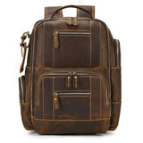 Brown Leather Backpack "Rex" - Gentcreate