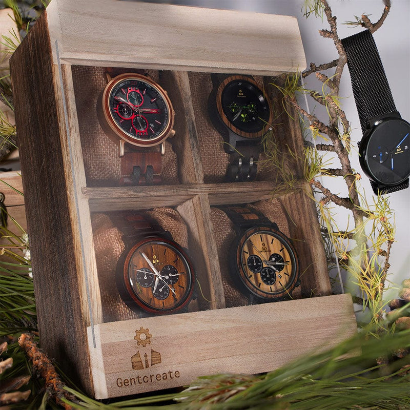 Wooden watch case