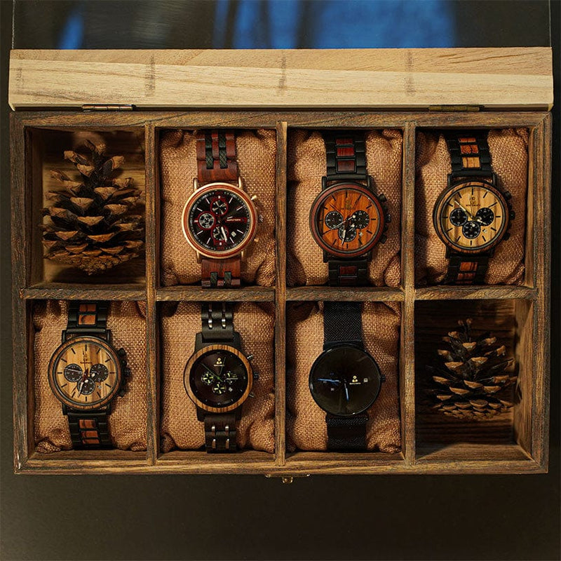 Mens wooden watch box