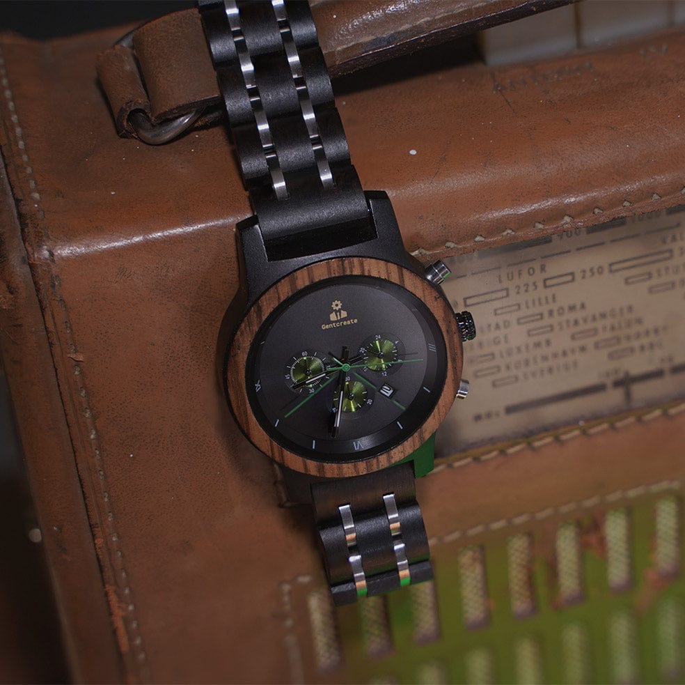 Black Wood Watch "Viridis"