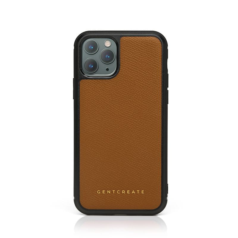 Brown Epsom Leather iPhone Case By Gentcreate