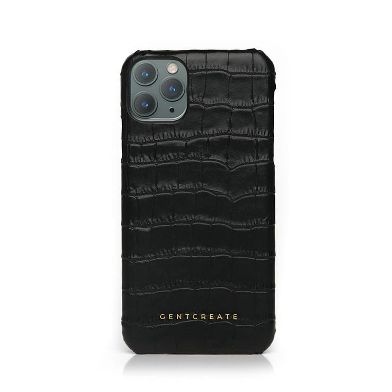 Black Matt Leather iPhone Case By Gentcreate