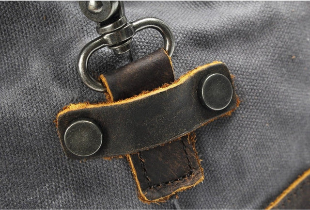 El material de cuero utilizado en la bolsa de viaje de fin de semana