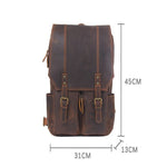 Brown Leather Backpack "Rex" - Gentcreate