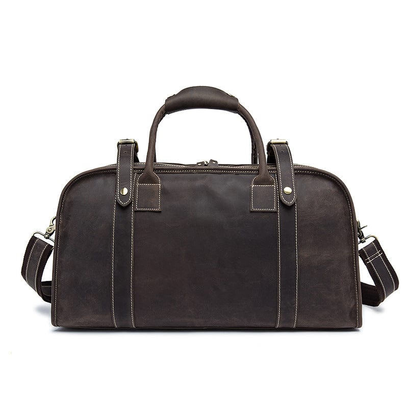 Dark Brown Leather Crossbody Bag Via - Gentcreate