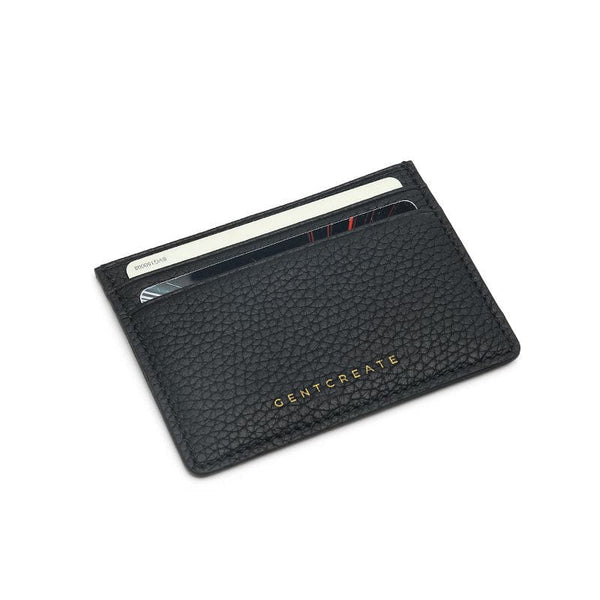 Thin Pebble Leather Card Holder | 4 Slots - GENTCREATE