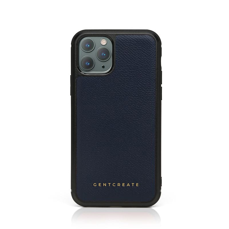Navy Epsom Leather iPhone Case By Gentcreate